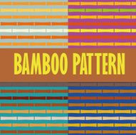 Seamless pattern bamboo stems horizontal