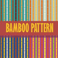 Seamless pattern bamboo stems vertical