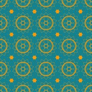 Seamless pattern mehendi green