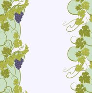 Seamless texture with vines and bunches of grapes N11