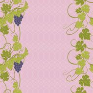 Seamless texture with vines and bunches of grapes N12