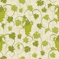 Seamless texture with vines and bunches of grapes N13