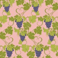 Seamless texture with vines and bunches of grapes N18