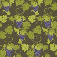 Seamless texture with vines and bunches of grapes N20
