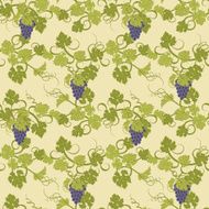 Seamless texture with vines and bunches of grapes N22