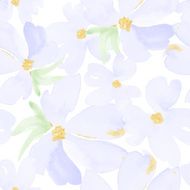 Watercolor flowers seamless pattern N28