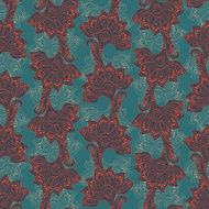 striped floral seamless pattern in indian style N4