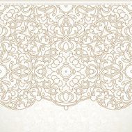 Vector ornate seamless border in Eastern style N18