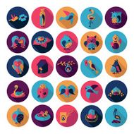 Flat concept design with shadow collection birds N9