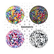 Geometric circle colorful use for abstract artwork Vector illustration N3