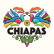 Chiapas Amate Heart Print