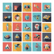 Flat concept design with shadow collection birds N12