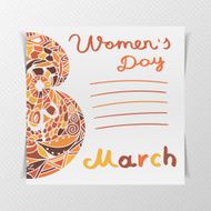 Greeting Postcard with Womens Day N2