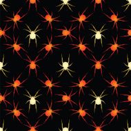 Halloween Spiders Seamless Pattern N2