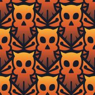 Halloween Skull Seamless Pattern