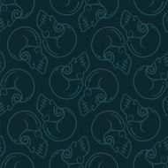 Halloween Skull Seamless Pattern N4