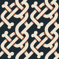 Halloween Intersected Bones Seamless Pattern