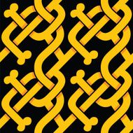 Halloween Intersected Bones Seamless Pattern N2