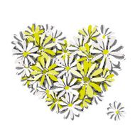 Colorful floral heart for your design