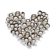 Happy peoples heart shape for your design