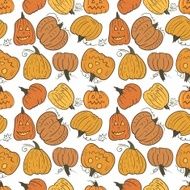 Funny Pumpkin Vector Pattern