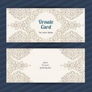 Vintage ornate cards in Eastern style N4