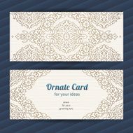 Vintage ornate vector cards in Eastern style