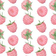 Raspberry seamless pattern N7