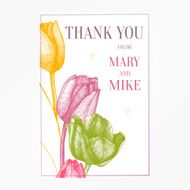 Vector tulip invitation card N4