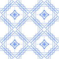 Blue and white geometric line seamless pattern