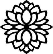 Ornaments Leaf Flower Silhouette N8