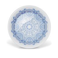 Christmas decorative plate with circular lace pattern