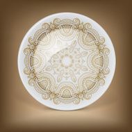 Christmas decorative plate with circular lace pattern N2