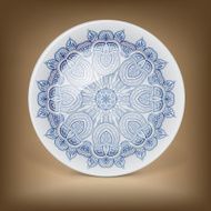 Christmas decorative plate with round lace pattern N6