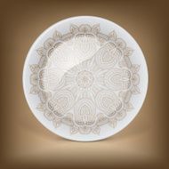 Christmas decorative plate with round lace pattern N8