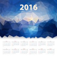 year calendar triangular design