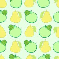 Seamless apples and pears