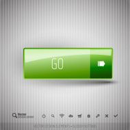 Modern button with icons set N2