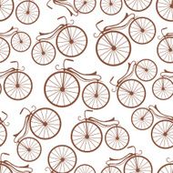 Retro bicycles pattern