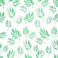 Tropical leaves watercolor pattern