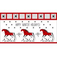Folk pattern template with horse