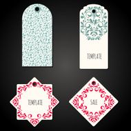 Decorative pattern tag set