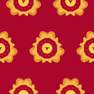 Flower vector seamless pattern N2