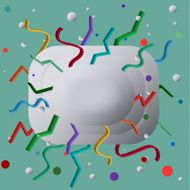 Vector colorful celebration background with confetti