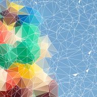 Abstract triangle polygonal background N10