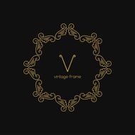 Vintage Frame Vector illustration Geometric Line Design