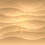 Summer picture on a sea sand