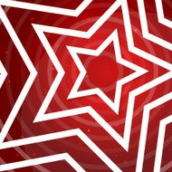 Paper star on the red power background Vector illustration for