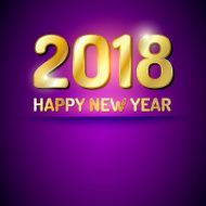 Happy New Year 2018 greetings card