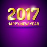 Happy New Year 2017 greetings card